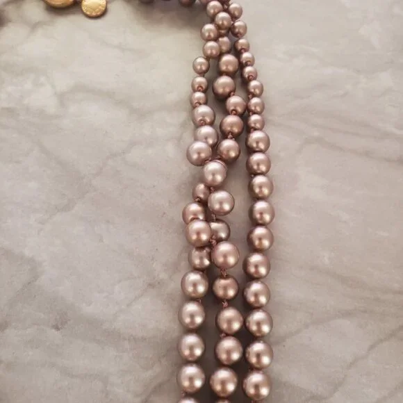 🍾 Rare HTF Vintage J.Crew Gold Pearl Twisted Statement Wedding Twisted Hammock - Picture 4 of 12